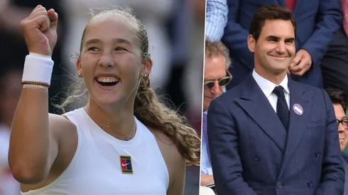 Mirra Andreeva y Roger Federer