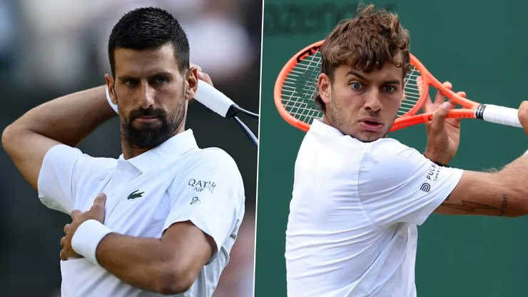 Novak Djokovic y Flavio Cobolli