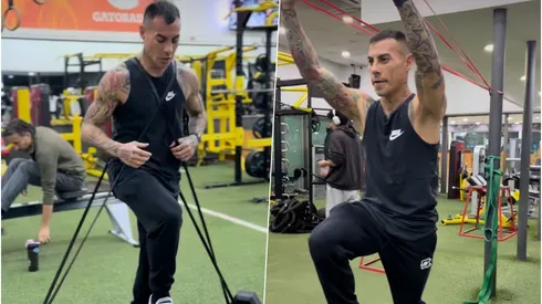 Eduardo Vargas se entrena en el club de Vidal con su PF.
