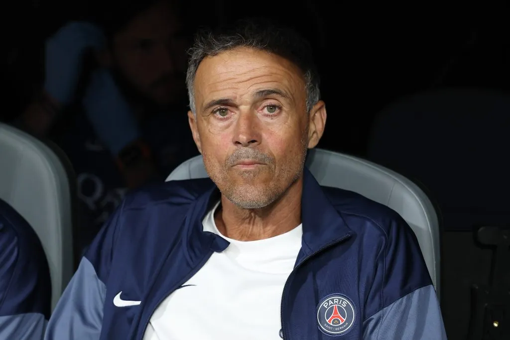 Luis Enrique durante el Mundial de Clubes con el PSG
