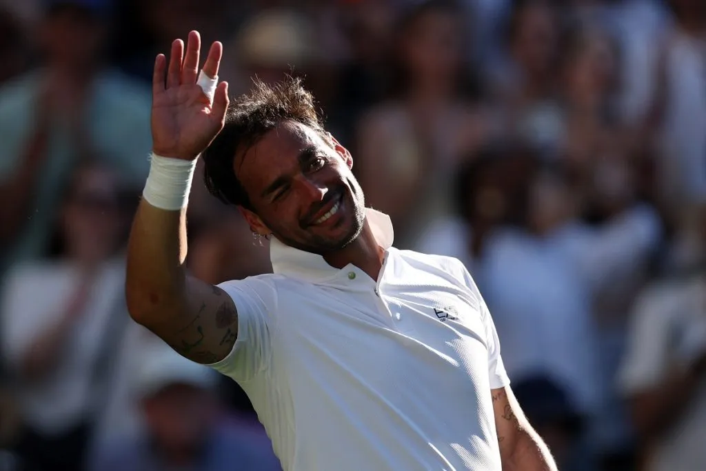 Fabio Fognini se despide de Wimbledon tras caer ante Carlos Alcaraz (Getty Images).