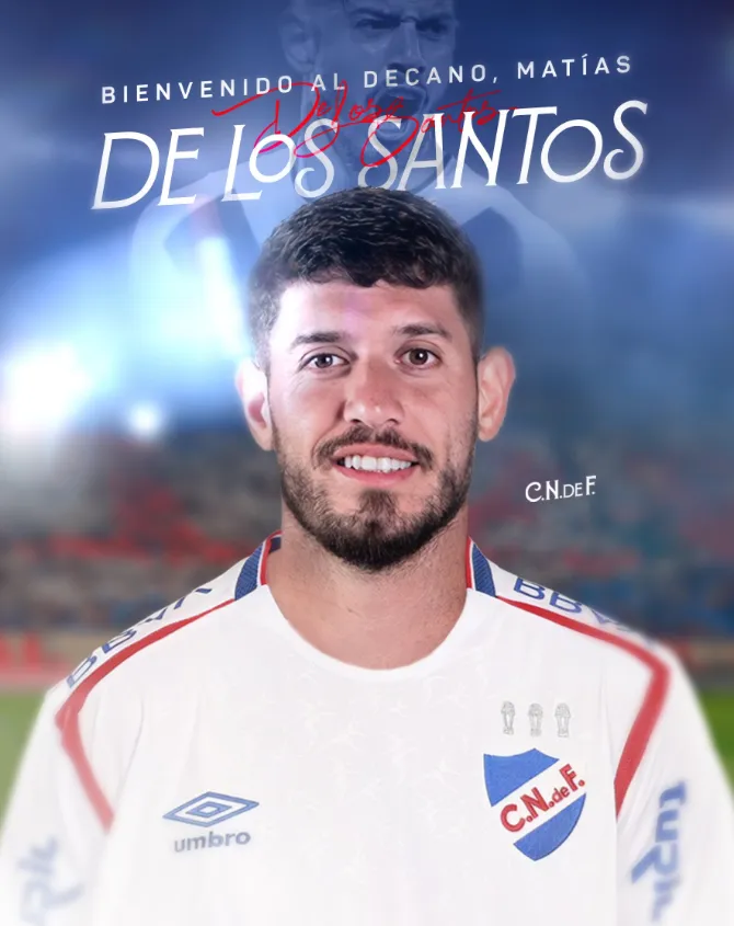 Matías de los Santos se sumó a Nacional de Uruguay. (Foto: Nacional).