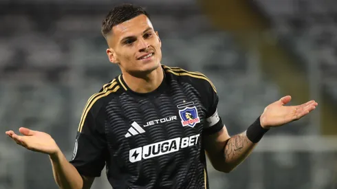 Lucas Cepeda celebra su gol ante Racing Club.