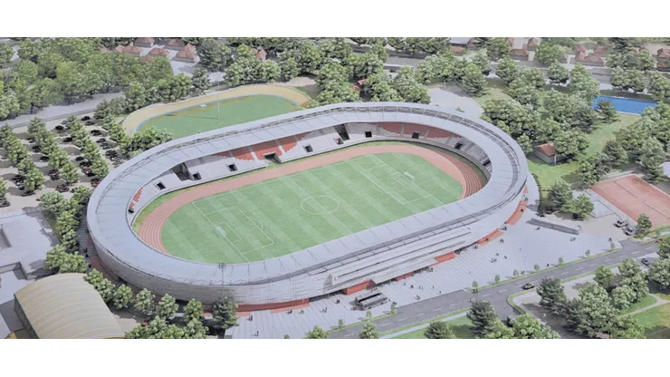 El histórico estadio de Curicó cuenta con más de un 70% de avance en su construcción.