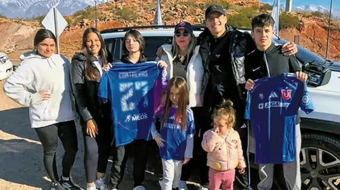 La familia del Tucu Contreras viajó en auto desde Argentina para apoyar en el Superclásico.