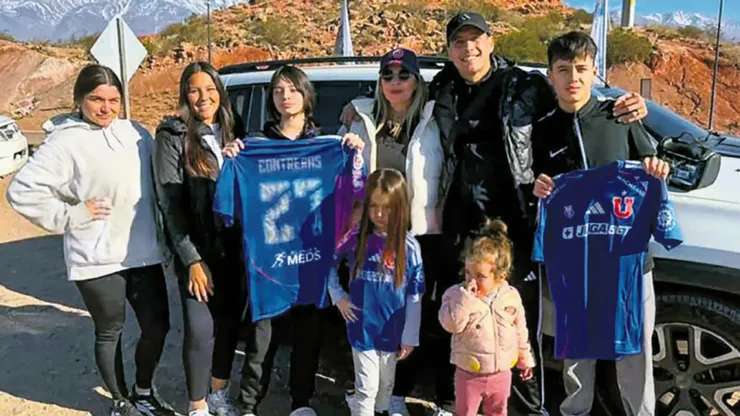 La familia del Tucu Contreras viajó en auto desde Argentina para apoyar en el Superclásico.