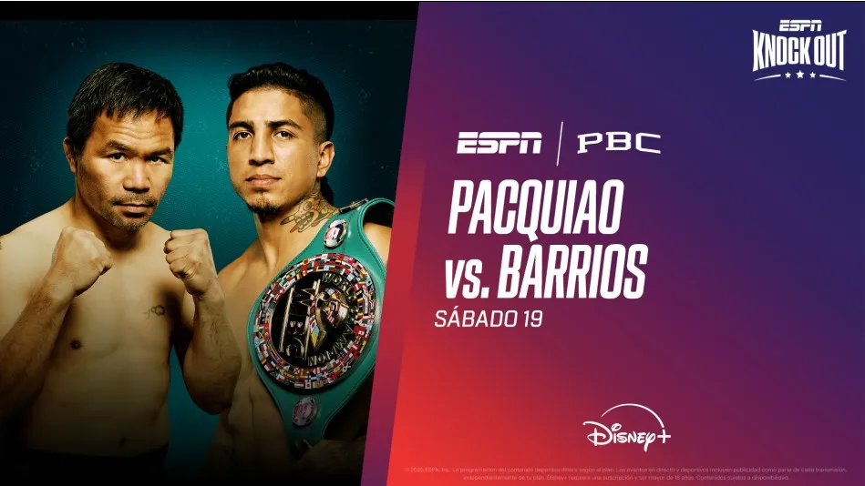 El regreso de Manny Pacquiao va en vivo en Chile por ESPN en TV y Disney Plus de forma ONLINE.