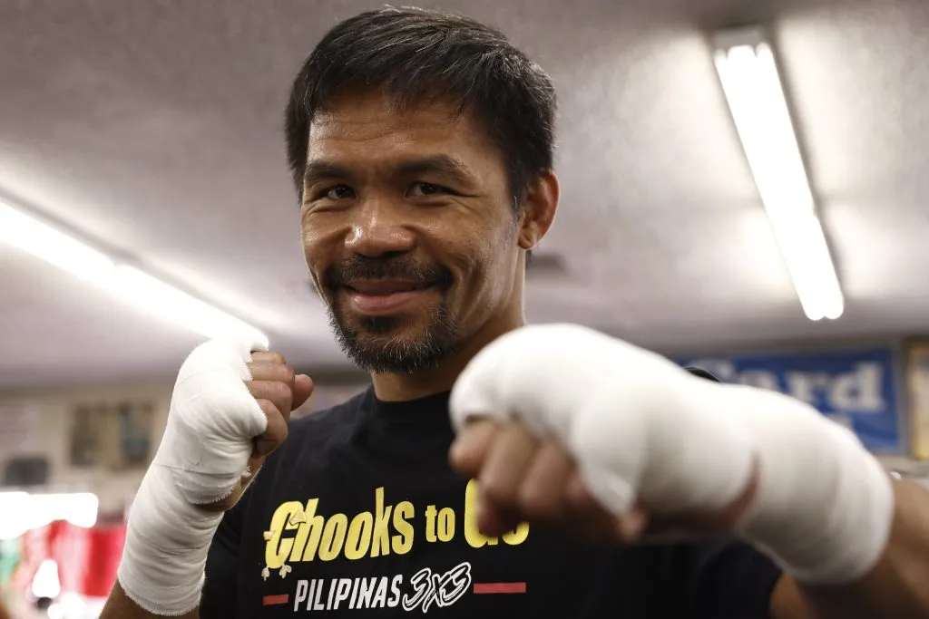 Con 46 años, “Pac Man” regresa al ring este sábado en Las Vegas. (Foto: Michael Owens/Getty Images)
