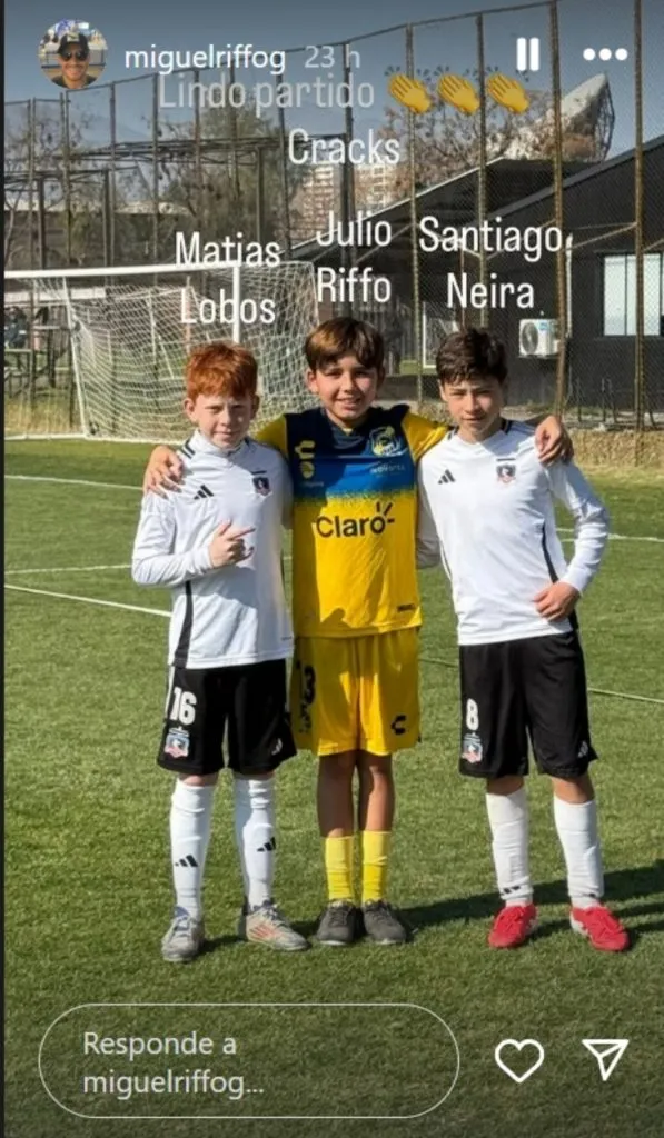 Los tres niños, hijos de leyendas de Colo Colo