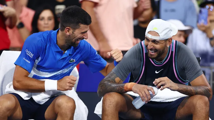 Nick Kyrgios habló del retiro de Djokovic.