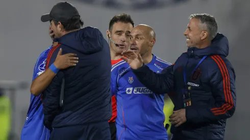 Marcelo Díaz fue parte de la celebración con el grupo argentino.