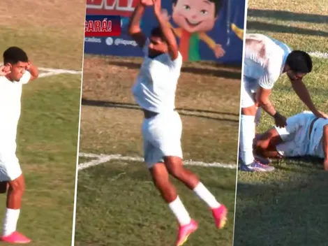 Insólito: Festejó como Cristiano y sufrió grave lesión