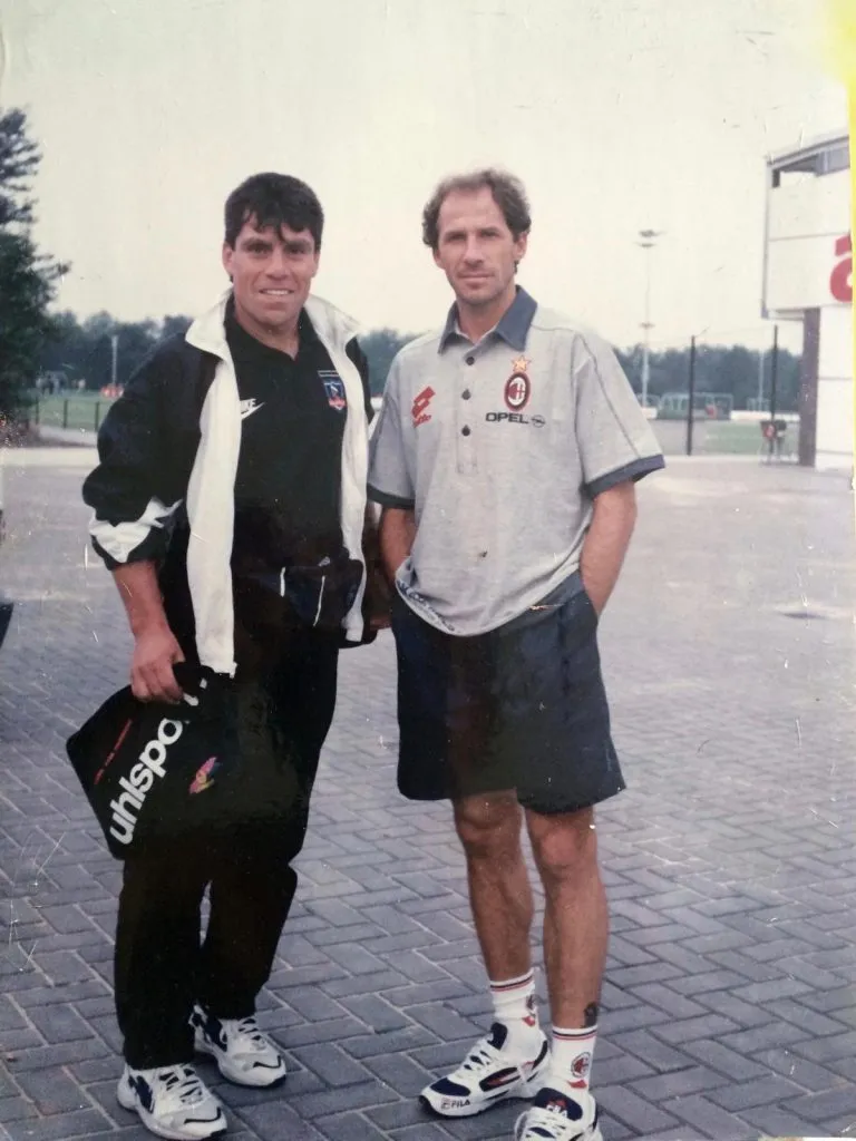 Julio Rodríguez junto a Franco Baresi