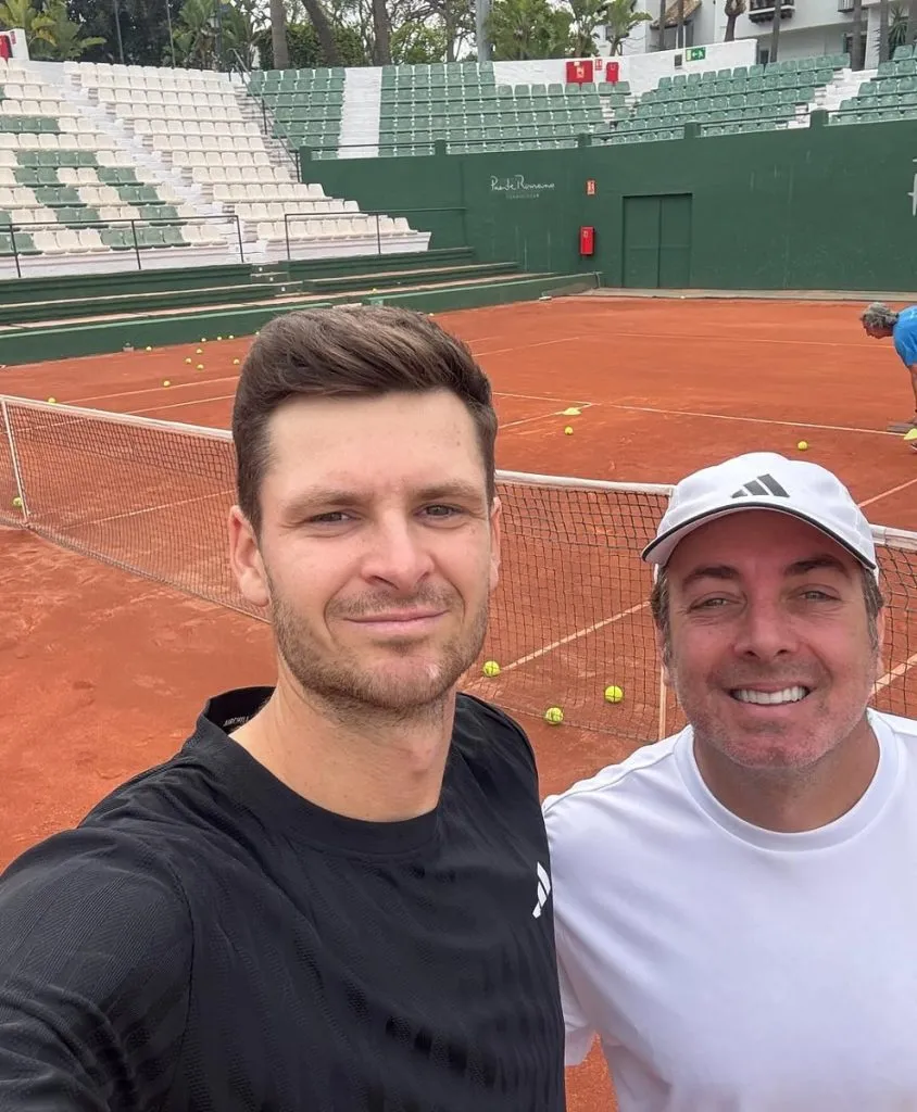 Hubert Hurkacz y Nicolás Massú en el Instagram del polaco.