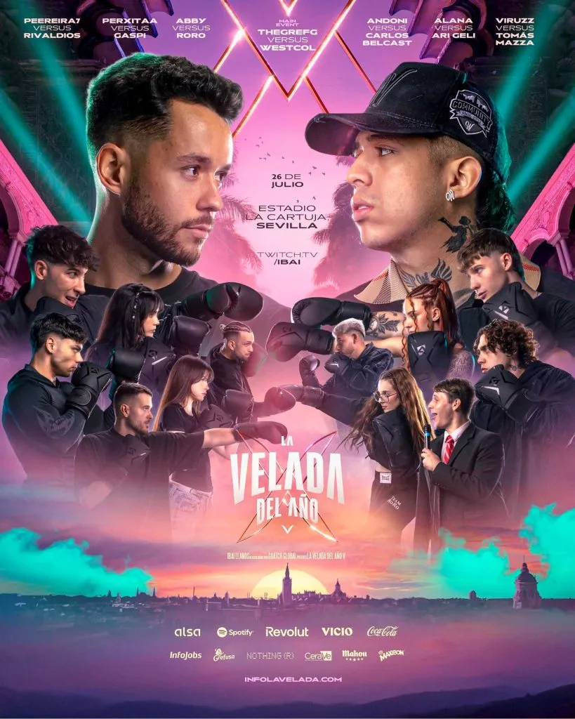 Afiche promocional de La Velada del Año 5 de Ibai Llanos.