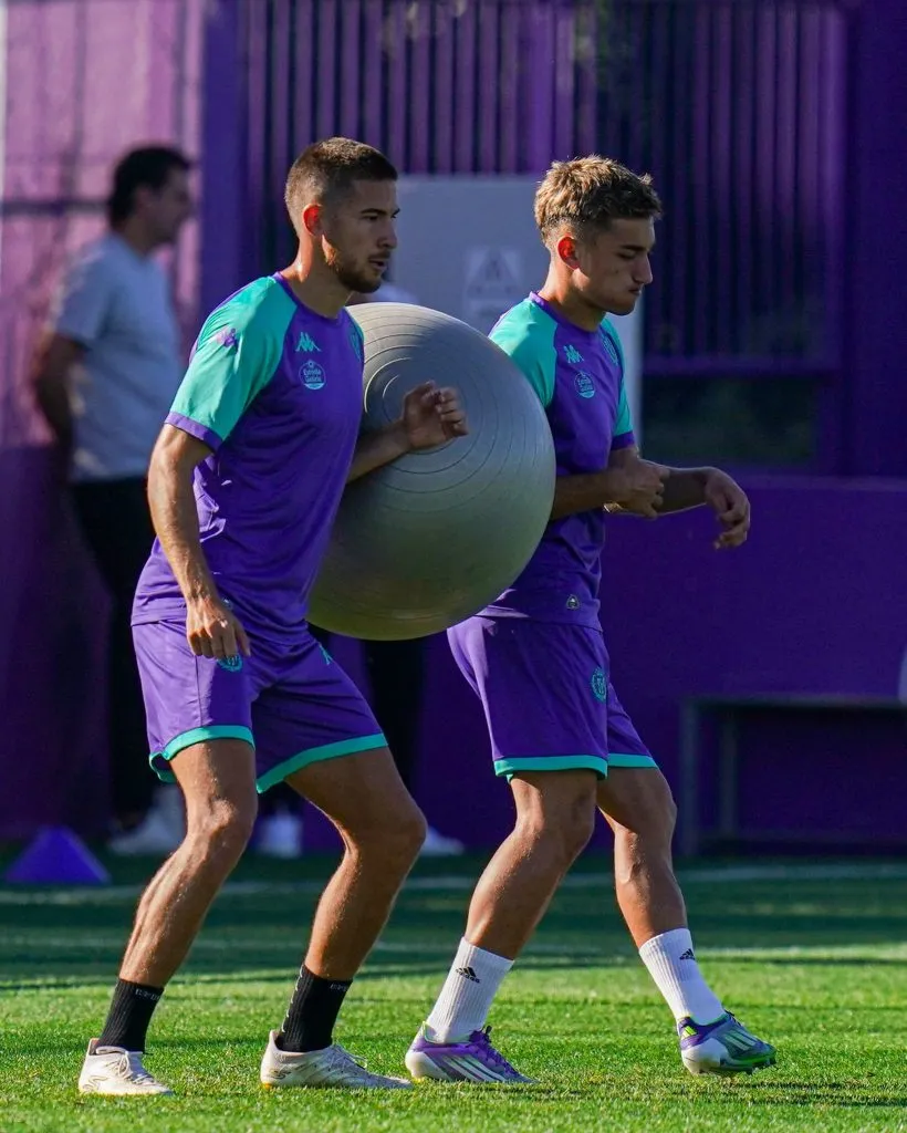 El Real Valladolid realiza su pretemporada en medio de los amistosos con Colo Colo. Foto: R. Valladolid.