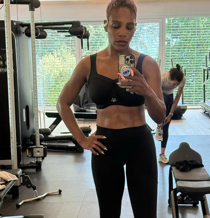 Serena Williams se entrena bastante
