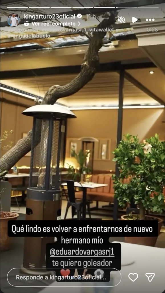El mensaje de Arturo Vidal a Eduardo Vargas | Instagram