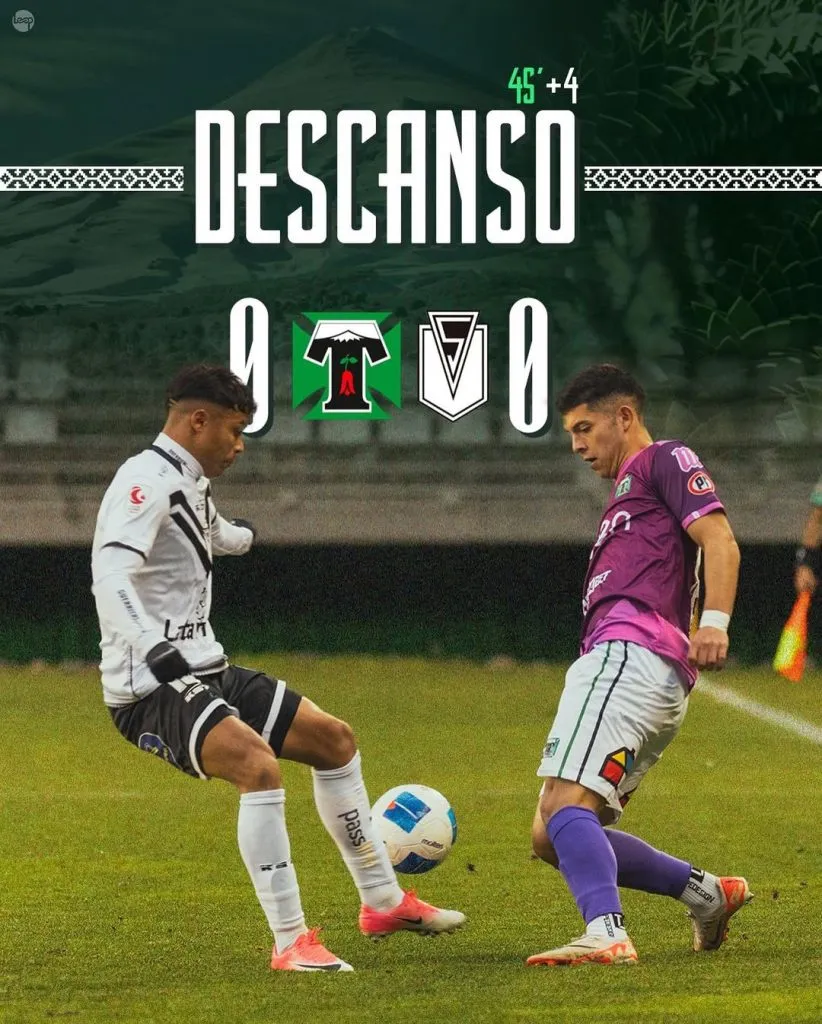 La misma situación denunció el juez de Deportes Temuco y Santiago Morning. Foto: Deportes Temuco.