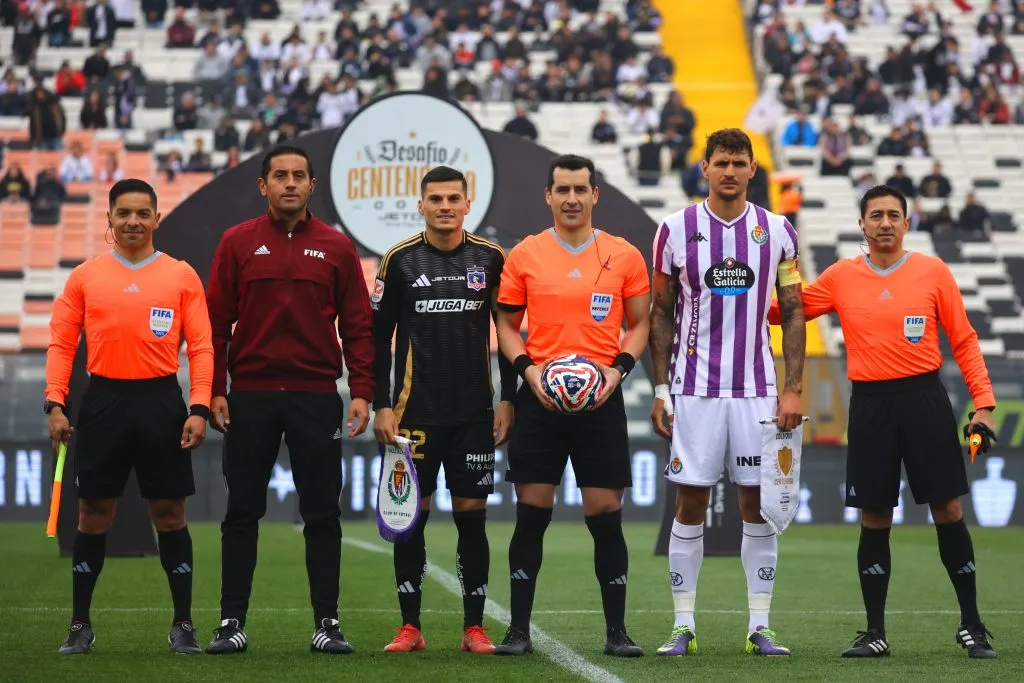 Lucas Cepeda fue el capitán de Colo Colo ante el Valladolid. (Dragomir Yankovic/Photosport).