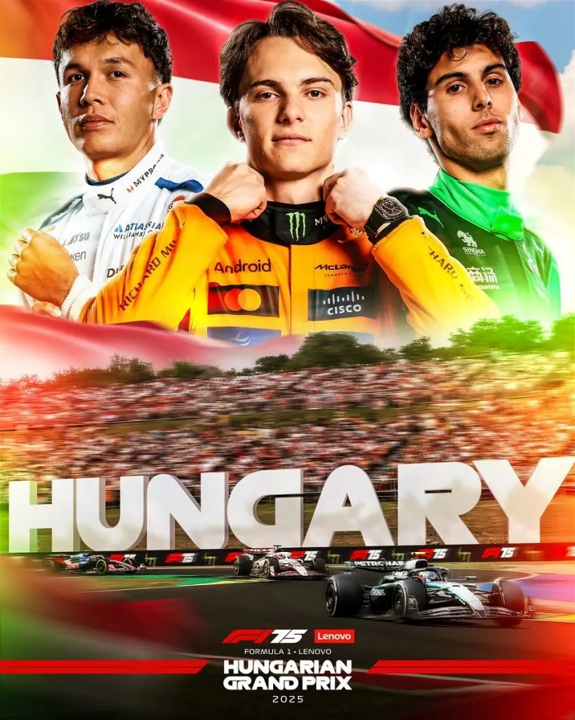 Afiche del GP de Hungría 2025 (Foto: F1).