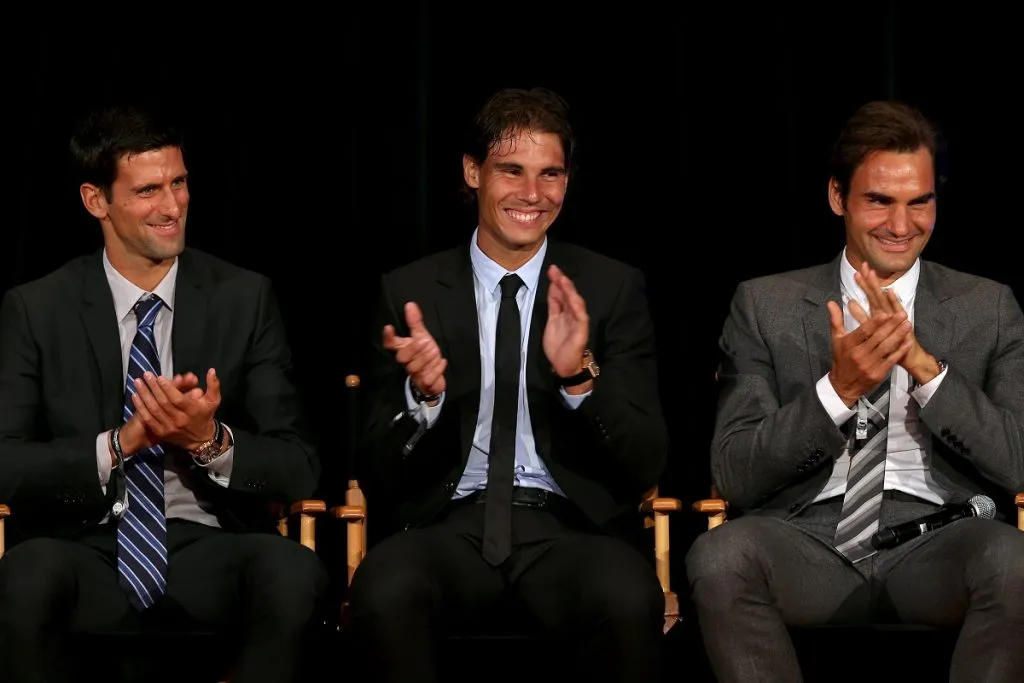 El Big Three: Novak Djokovic, Rafael Nadal y Roger Federer (Getty Images).