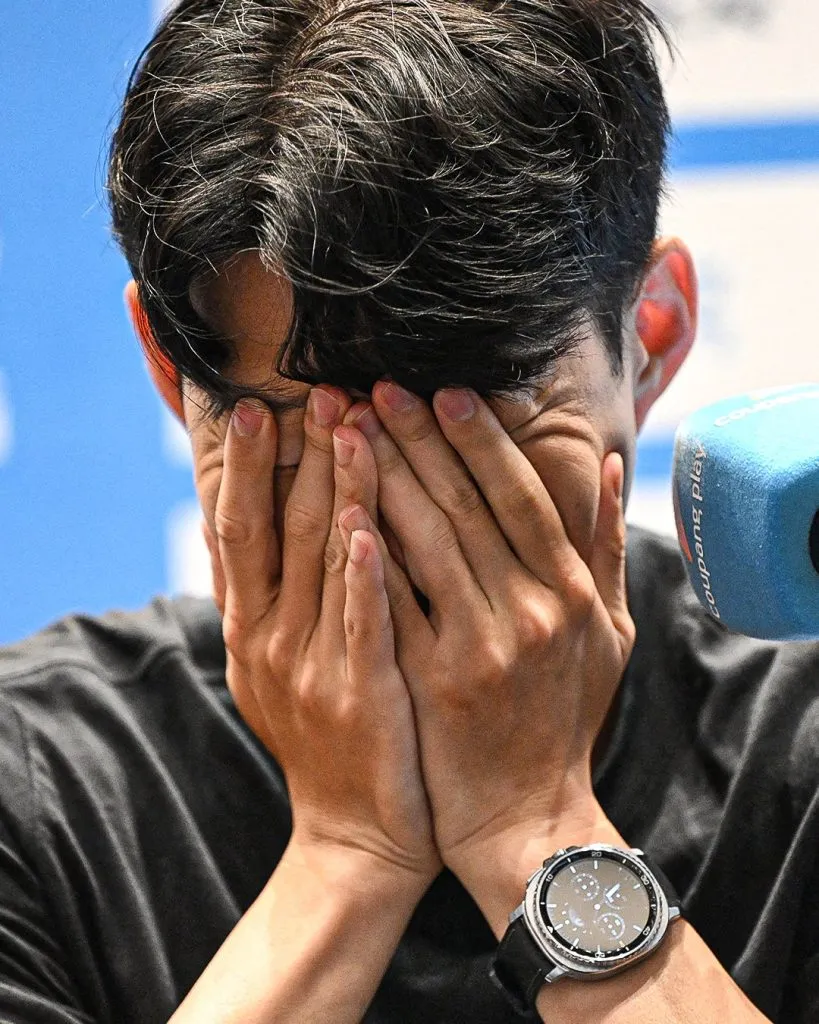 Heung-Min Son no aguantó las lágrimas al despedirse del Tottenham. Foto: Getty Images.