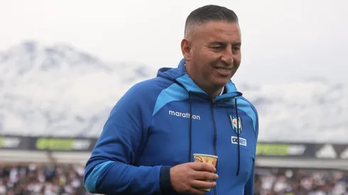 Jaime García en el estadio Monumental.