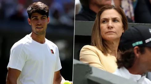Carlos Alcaraz y su madre Virginia Garfia