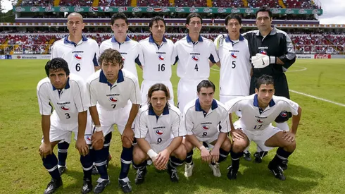 Kike Acuña jugando el 2003 por la selección chilena