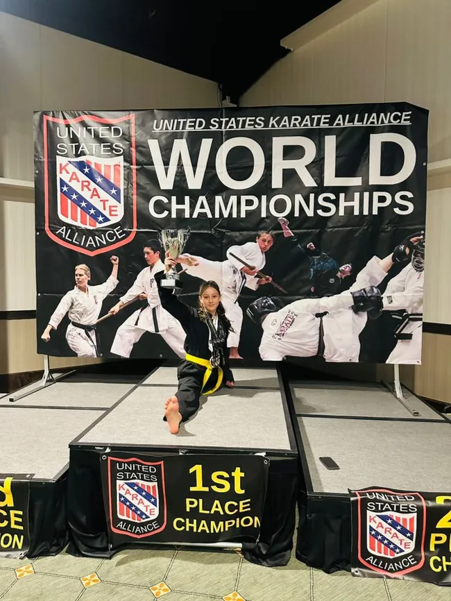 Florencia Saguas celebró sus grandes logros deportivos.