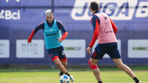 La U mostró esta foto con Lucas Di Yorio en entrenamiento.