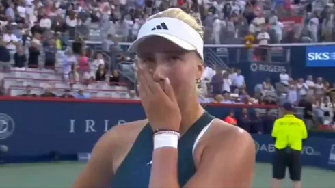 Clara Tauson rompe en llanto en Canadá