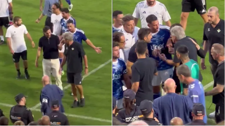 El cara a cara que marcó el nuevo amistoso del Betis y que no se vio en TV.