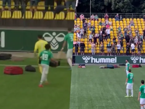 Hinchas lanzan maletas para que el DT pesque sus cosas y se vaya