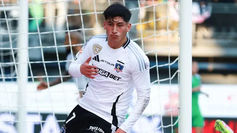 Francisco Marchant celebra su gol contra Audax Italiano.