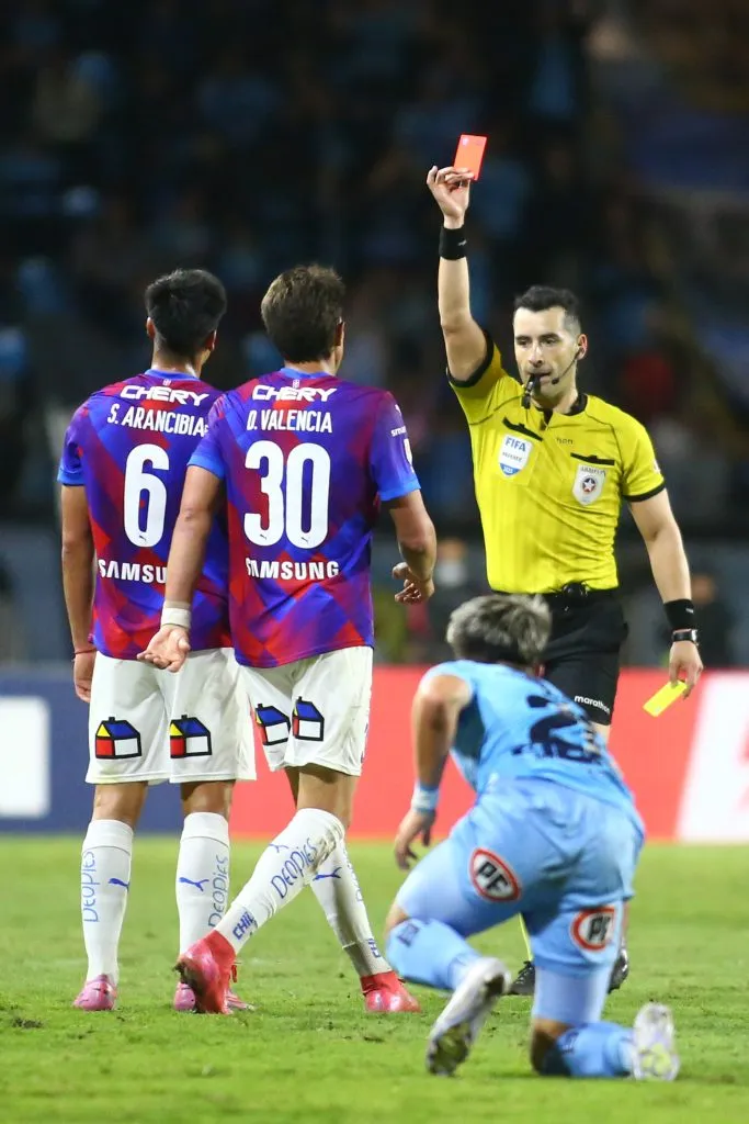 Sebastián Arancibia fue expulsado ante Iquique. Imagen: Photosport