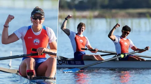 Felipa Rosas, Rodrigo Paz y Pedro Labatut en los Juegos Panamericanos Junior.