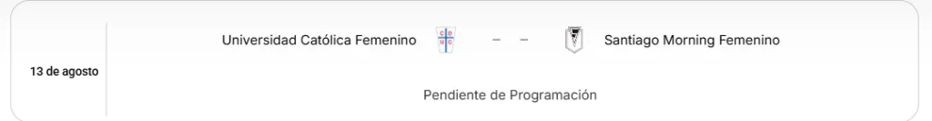 El sorpresivo cambio en la programación del partido de la UC en la Liga Femenina. Foto: Campeonato Chileno.