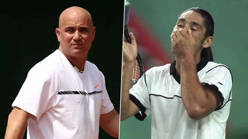 André Agassi y Marcelo Ríos