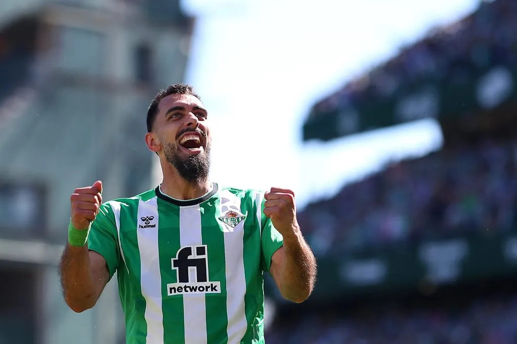 Borja Iglesias celebra un gol con el Betis. Jugará en el Celta de Vigo. (Fran Santiago/Getty Images).