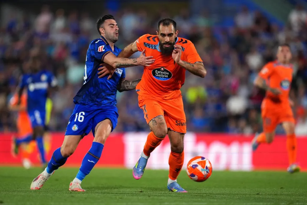Borja Iglesias estuvo cedido en el Celta de Vigo, donde había jugado antes: suma 76 goles en 146 partidos. (Aitor Alcalde/Getty Images).