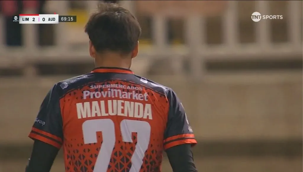 Luis Felipe Maluenda ingresó con la “22” en Deportes Limache. (Captura TNT Sports).