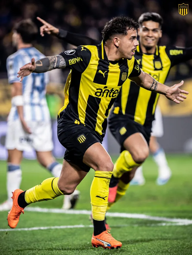 Así celebró David Terans su gol ante Racing en la Libertadores. (Foto: @OficialCAP).