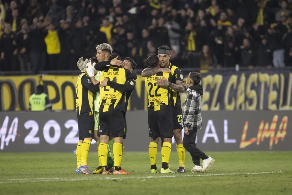 Brayan Cortés celebrando en Peñarol. (Photo by Ernesto Ryan/Getty Images)
