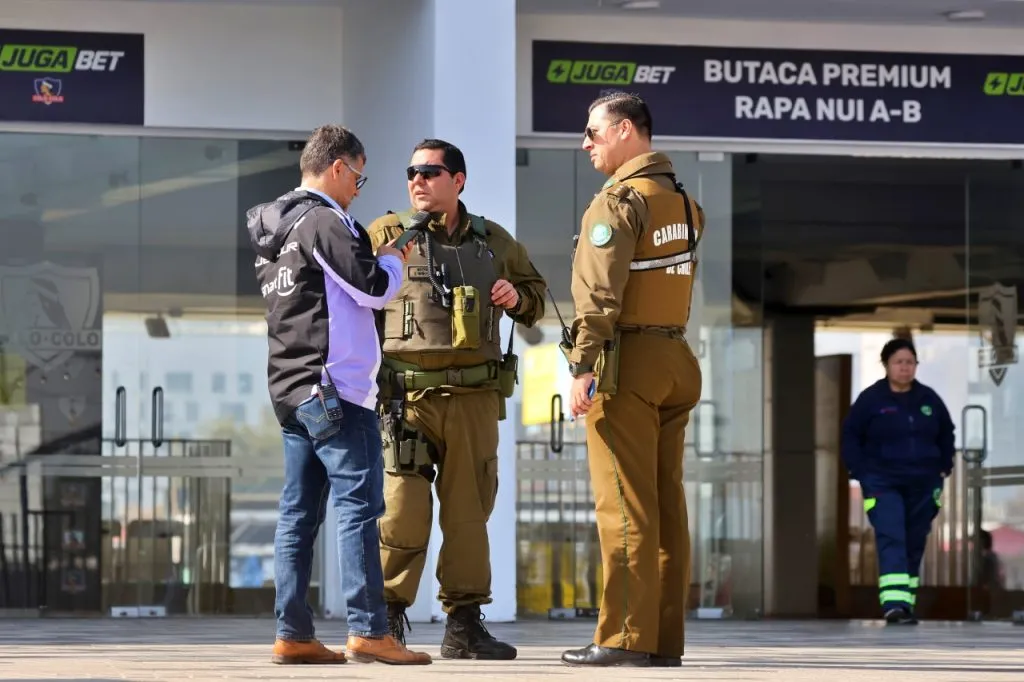 Imágenes del suspendido “arengazo” de Colo Colo en el Estadio Monumental (Photosport)