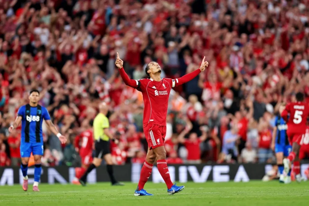 Liverpool debutó con triunfo ante Bournemouth, con Diogo Jota en la memoria (Getty Images)