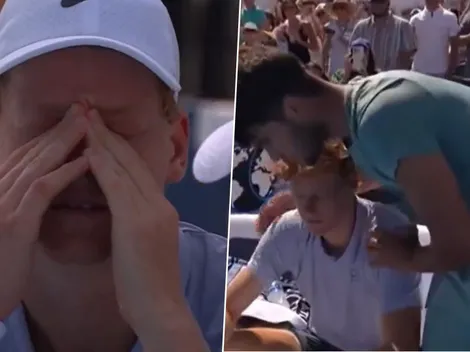 Sinner no aguanta ni media hora ante Alcaraz y termina llorando