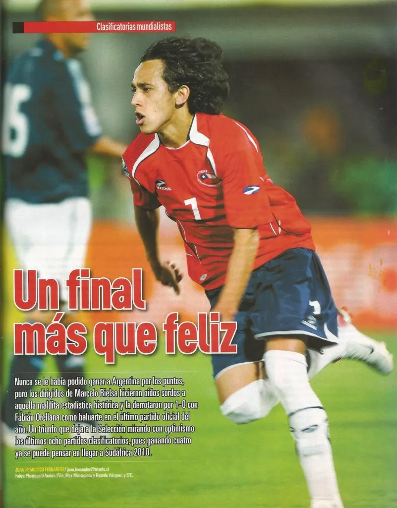 La portada de la Revista Triunfo | Partidos de la Roja