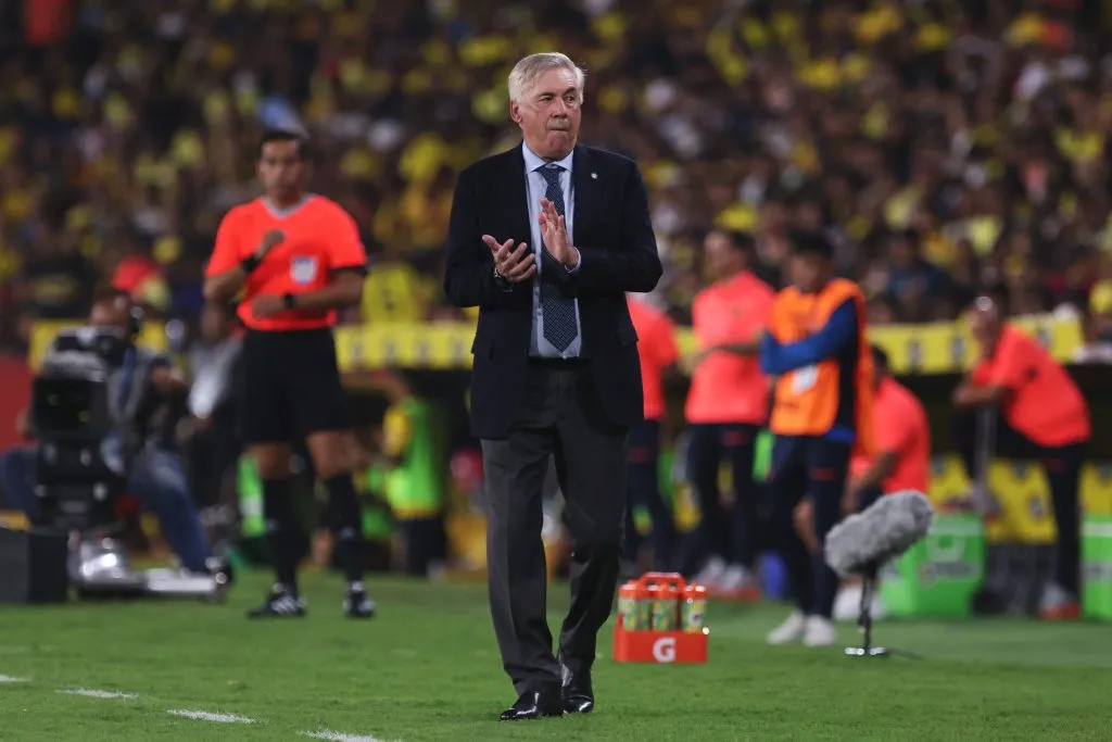 Carlo Ancelotti tiene en mente a varias estrellas de cara al partido con Chile. Foto: Franklin Jacome/Getty Images.
